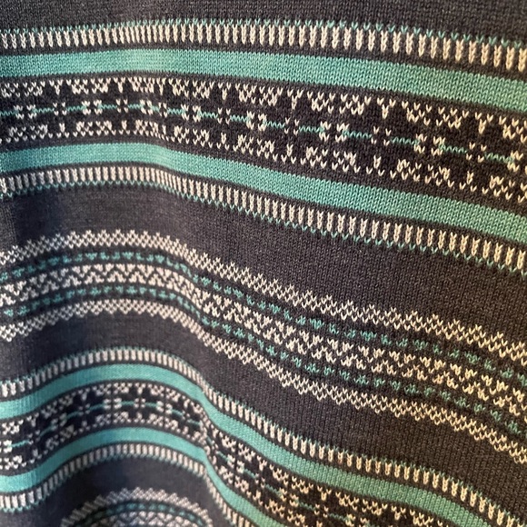 Croft and Barrow Winter V Neck  Striped Sweater - Picture 3 of 4